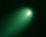 Комета ISON, приближаясь к Марсу, стала зеленеть
