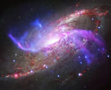 Исследована сверхмассивная черная дыра с исходящей ударной волной